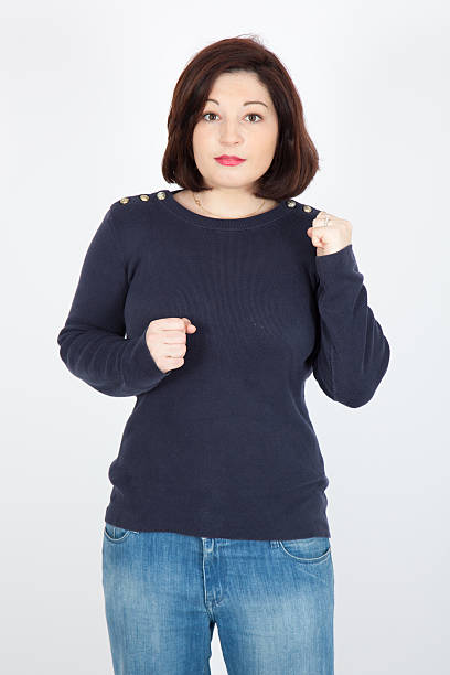 istock Beautiful woman doing different expressions in different sets of clothes 529946393