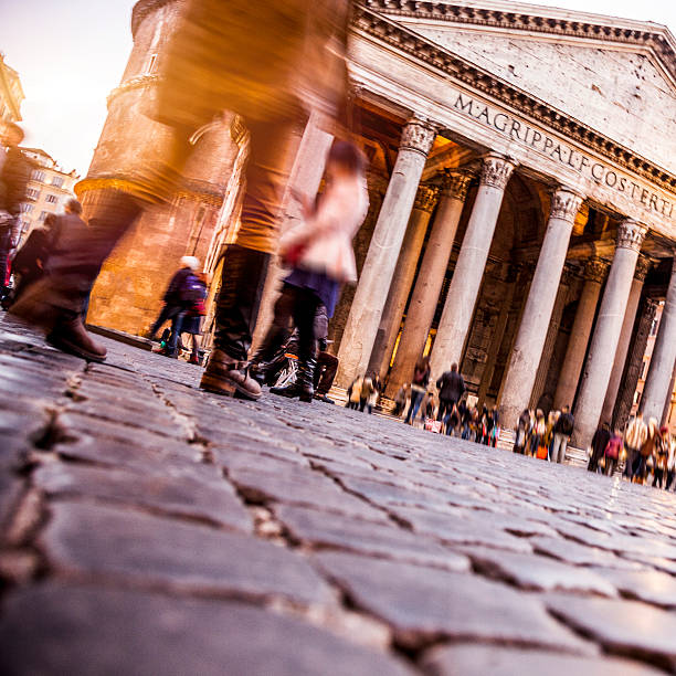 istock Pantheon in Rome and people 529946483