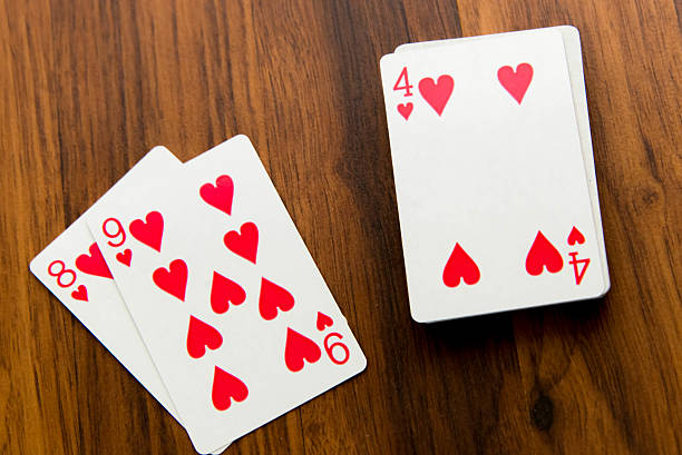 istock playing cards - twenty-one with 3 cards 529946699