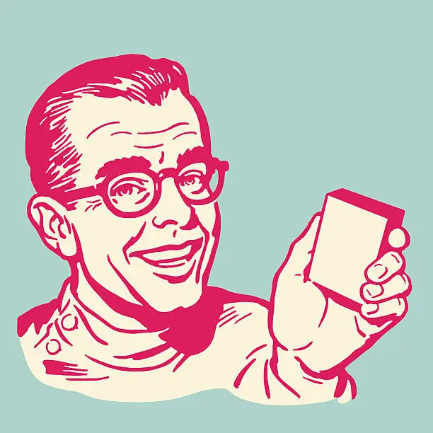 Vector illustration of Doctor Holding a Small Box