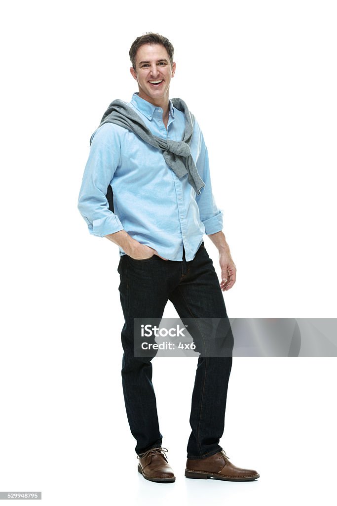 Smiling hipster standing & looking at camera Smiling hipster standing & looking at camerahttp://www.twodozendesign.info/i/1.png 30-39 Years Stock Photo