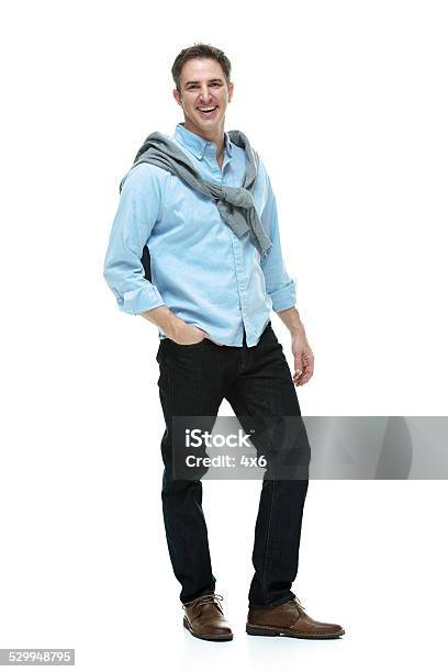 Smiling Hipster Standing Looking At Camera Stock Photo - Download Image Now - 30-39 Years, 35-39 Years, Adult