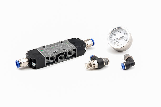 istock Pneumatic Valve and Pressure Gauge 529949169