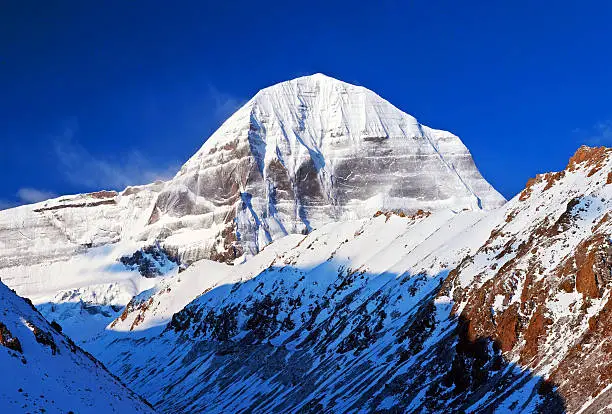 Sacred mount Kailas in Tibet. Mount Kailash (also Mount Kailas) is a peak in the Kailas Range, which forms part of the Transhimalaya in Tibet.