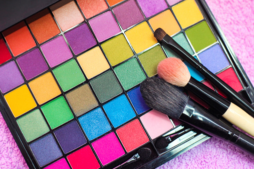 Close-up of make-up palette