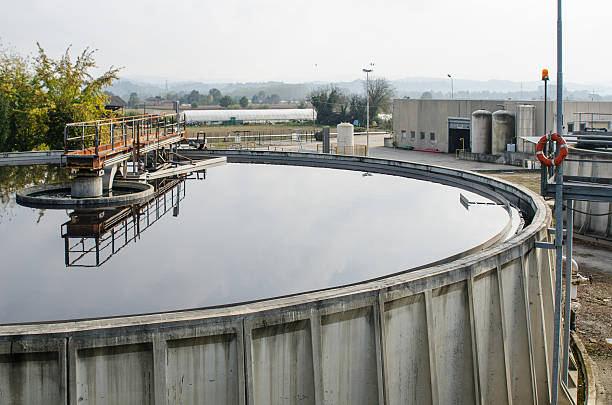 istock waste water treatment with biological mud 529964391