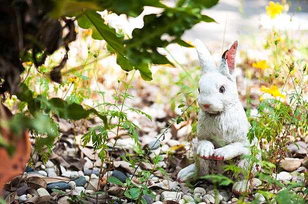 istock Bunny Statue in garden place 529964983