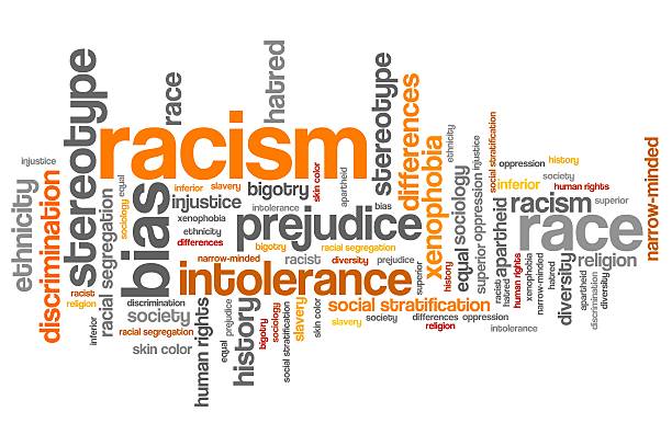 Racism Racism - social issues and concepts word cloud illustration. Word collage concept. racism stock illustrations