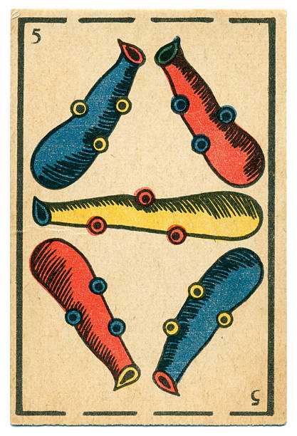 istock Moroccan playing card baraja 1890 five clubs 529968215