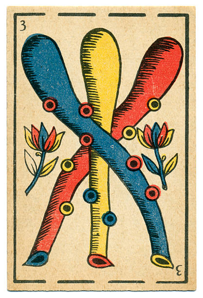 istock Moroccan playing card baraja 1890 three clubs 529968217