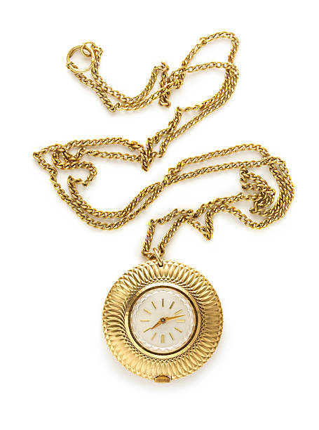 istock Pocket golden watch with chain 529968531