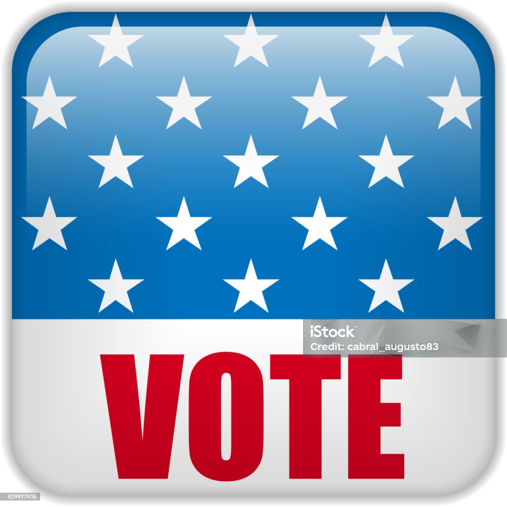 United States Election Vote Button. Vector - United States Election Vote Button. Badge stock vector