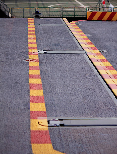 istock Yellow numbers and lines - Stock Image 529980161