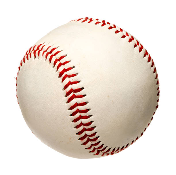 baseball su bianco - palla da baseball foto e immagini stock