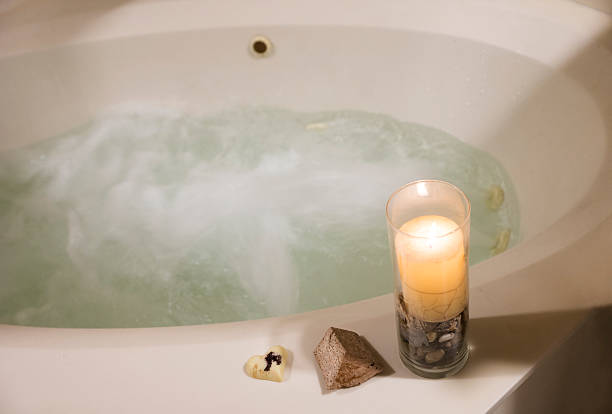 istock Inviting hot tub bath at home 529982666