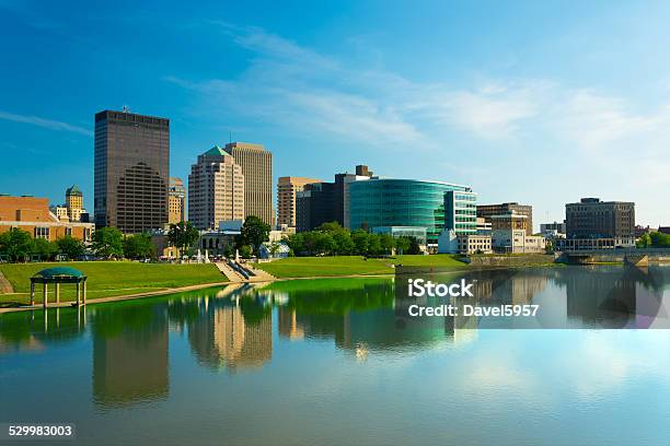Dayton Skyline With Vivid Color Stock Photo - Download Image Now - Ohio, Dayton - Ohio, Urban Skyline