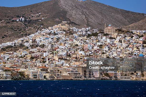 Landscape Of Ermoupoli Town Syros Cyclades Islands Stock Photo - Download Image Now