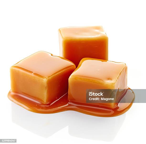 Caramel Candies And Caramel Sauce Stock Photo - Download Image Now - Caramel, Toffee, Candy