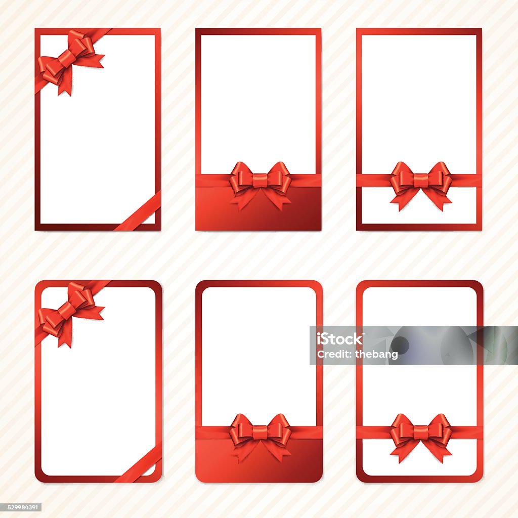 Red gift bows with ribbons. Vector. Red gift bows with ribbons. Vector. Vector for greeting card, bows, new year, gift Archery Bow stock vector