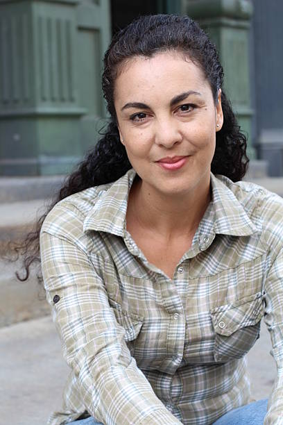 Vertical image of beautiful hispanic woman