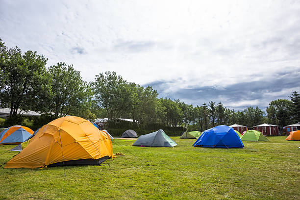 istock Tents stands in camping Reykjavik, Iceland 529986352