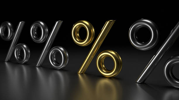istock 3D golden percent 529988168