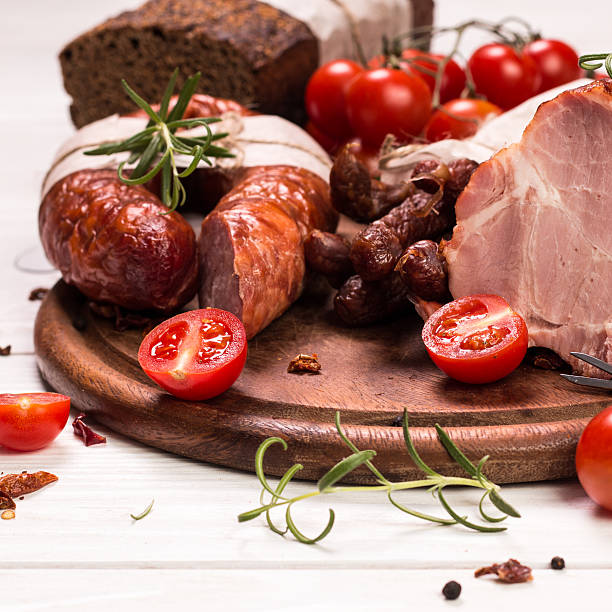istock Antipasto catering platter with salami and meat 529989826