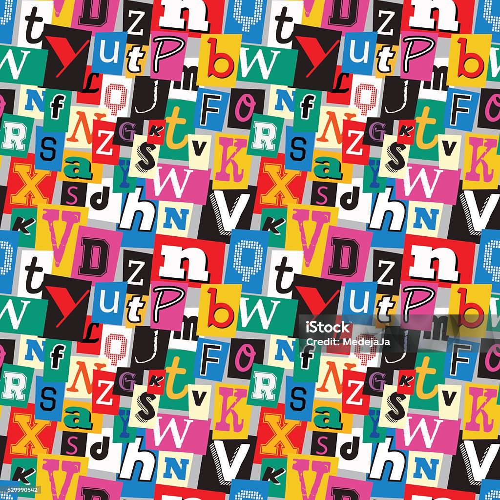 Kidnapper Note Ransom Note Kidnapper Seamless Pattern Stock Illustration - Download ...