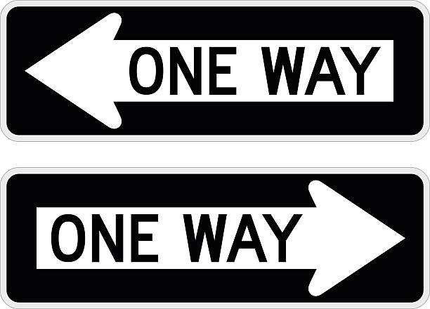 ilustrações de stock, clip art, desenhos animados e ícones de sinal de uma forma - one way street sign