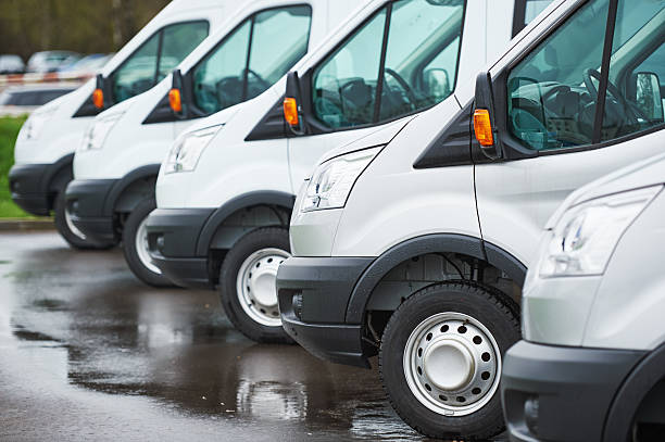 istock transporting service company. commercial delivery vans in row 529991076