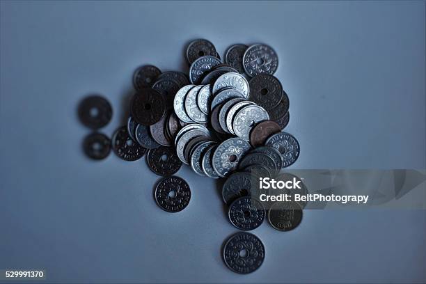 Danske Mønter Øre Og Kroner Stock Photo - Download Image Now - Danish Currency, Danish Coin, Coin