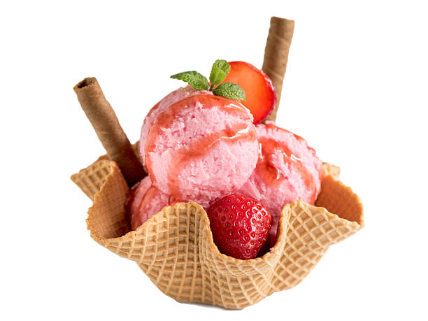 istock Ice cream with strawberry 529991980