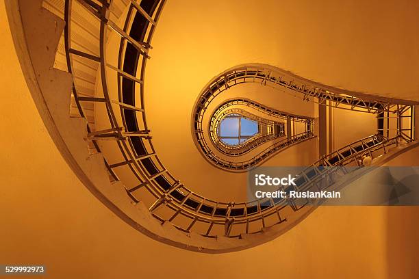 Light Bulb Staircase Stock Photo - Download Image Now - 'at' Symbol, 1920-1929, Abstract