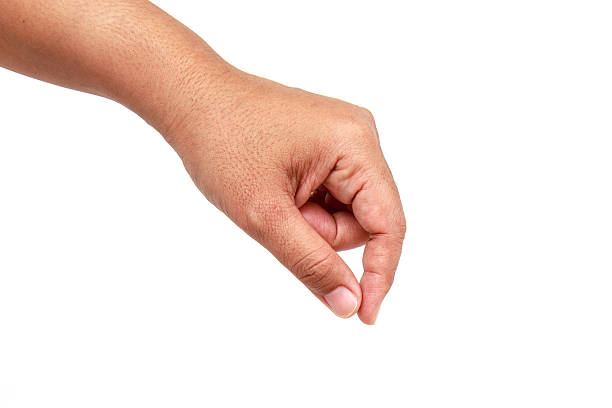 istock Woman hand with palm up isolated on white background 529993539