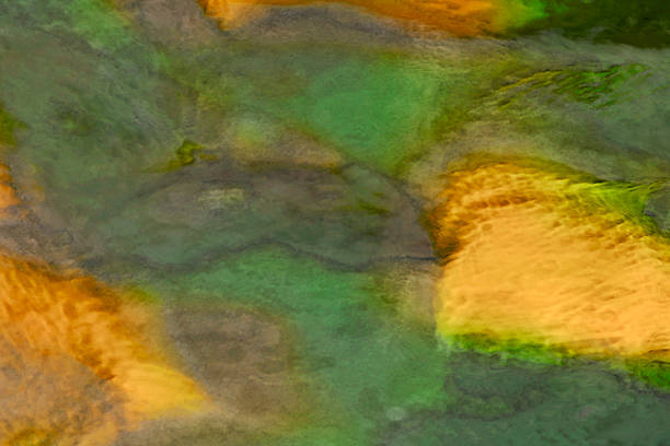 istock Green and Gold Stream Abstract 529993806