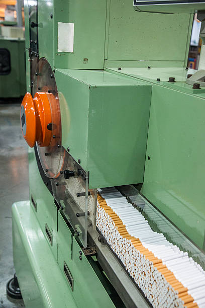 istock Industry cigarette factory line 529996056