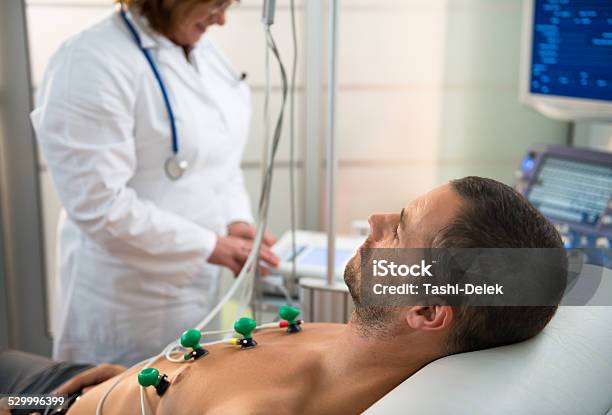 Ekg Test Stock Photo - Download Image Now - Electrocardiography, Medical Exam, Cardiologist