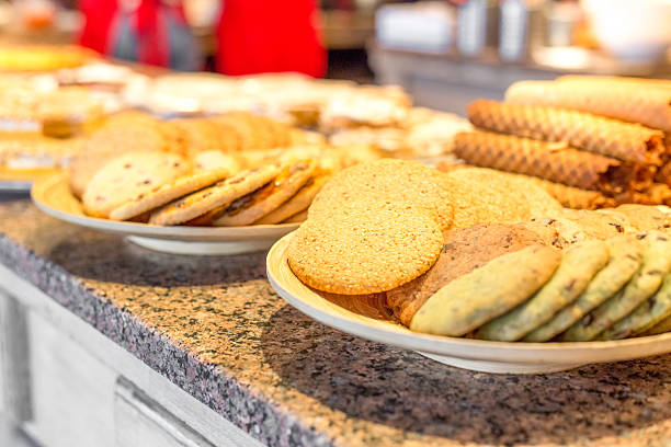 istock different types of sweet pastries on plates 529996684