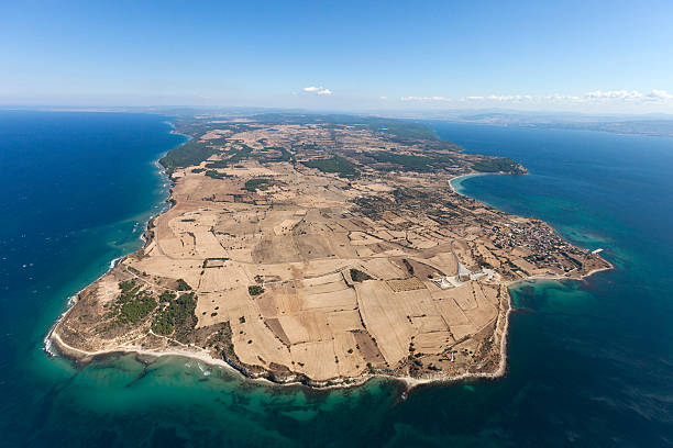 gallipolli penissula 위에서, çanakkale 하띤 - dardanelles 뉴스 사진 이미지