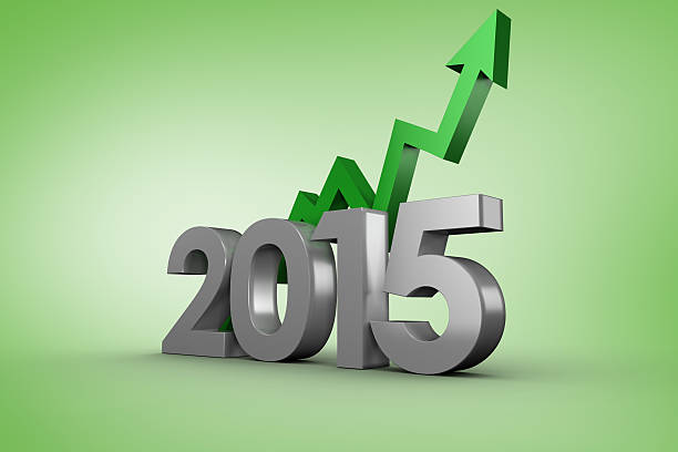 istock Composite image of 2015 with green arrow 529997643
