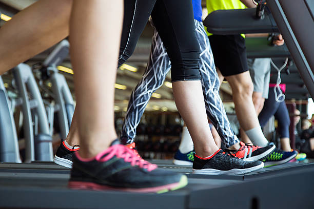 istock Group of people doing cardio training in gym. 530000706