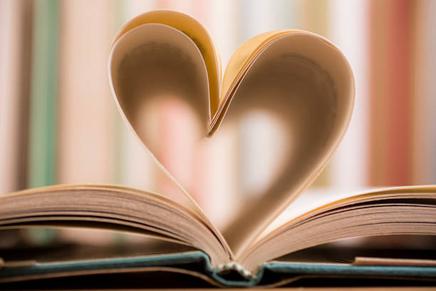 istock Love Reading!  Heart shape in open book pages. Education, school. 530002130