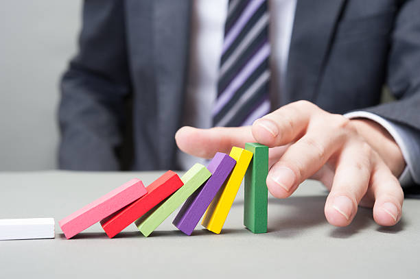istock Domino games and businessman 530005120
