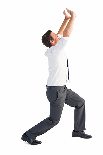 istock Businessman bending and pushing 530005481