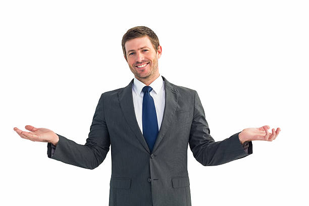 istock Happy businessman with hands out 530005537