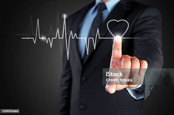 Trace Pulse On Touch Screen Stock Photo - Download Image Now - Adult, Adults Only, Alertness