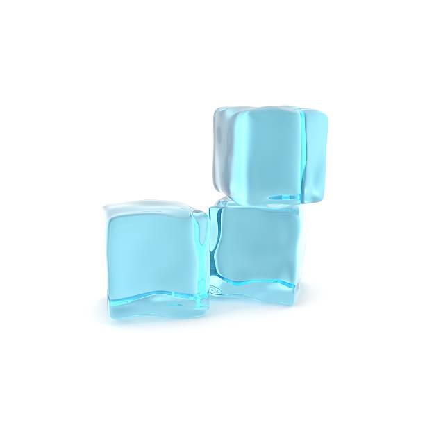 istock Group of ice cubes isolated on white background. 3d illustration 530005828