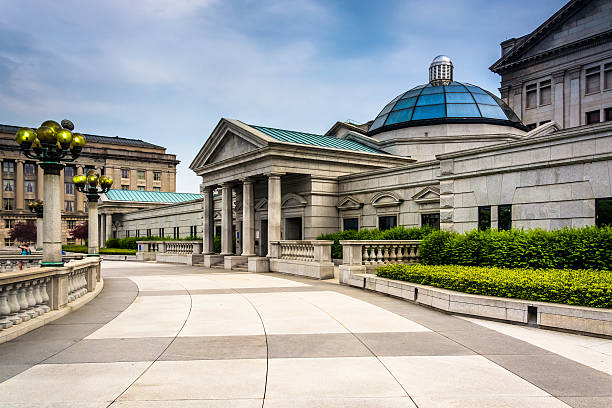 Courtyard and buildings in the Capitol Complex, Harrisburg, Penn stock photo