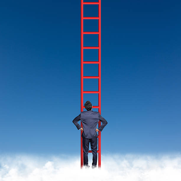 istock Businessman looking up - Business concept 530006141