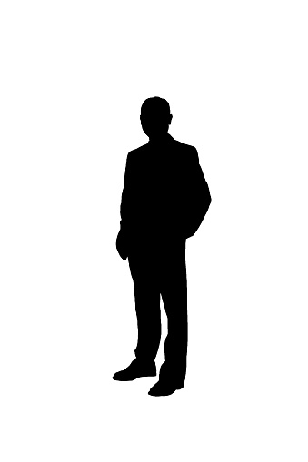 human silhouette with plain white background